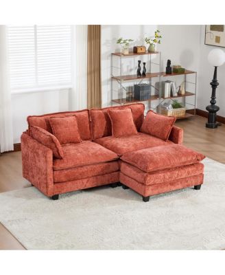 Streamdale Cloud Sofa LoveSeat (No Ottoman), Modern Sectional Couch, Orange