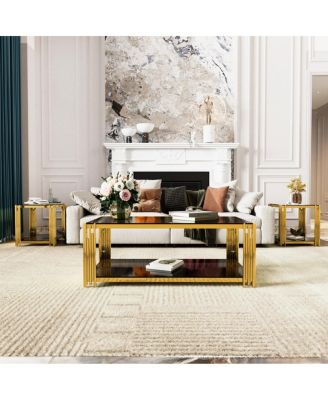 Living Room Table Set: Coffee & End Tables