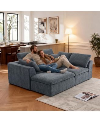 Streamdale Modern Corduroy Sectional Sofa for Living Room/Bedroom