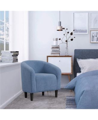 Boucle Club Chair Accent Barrel Chair Arm Chair