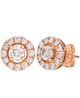 Nude Diamond (0.96 ct. t.w.) Earrings in 14k Strawberry Gold