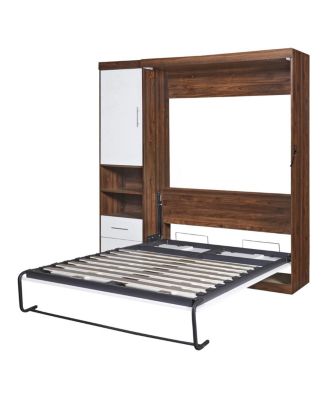 Full Size Murphy Bed Wall Bed with Cabinet