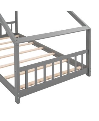 Twin Size House Bed Wood Bed