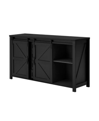 55.1-Inch Farmhouse Sideboard with Sliding Barn Doors & 4 Drawers