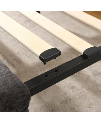 King Size Upholstered Bed Frame with Storage Drawer (86.5"84"29.5)