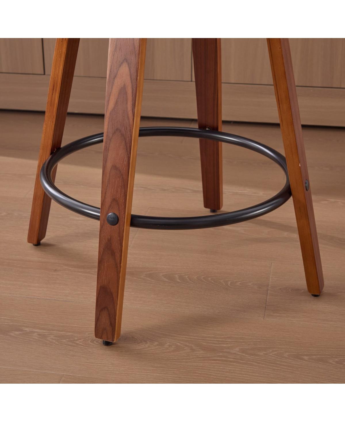 Streamdale Furniture Set of 3, 26" Counter Height Bar Stools - Cane Rattan, Swivel