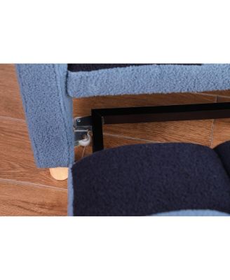 Convertible Sleeper Sofa Chair Bed with Pillow, Teddy Fabric