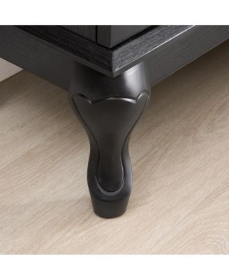 Curio Cabinet with Glass Doors, Lighted Display, Mirrored Back, Adjustable Shelves - Black