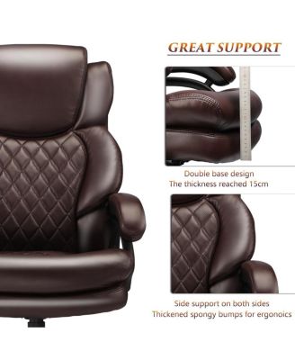 500lbs Big and Tall Office Chair for Heavy People Executive Computer Desk Chair