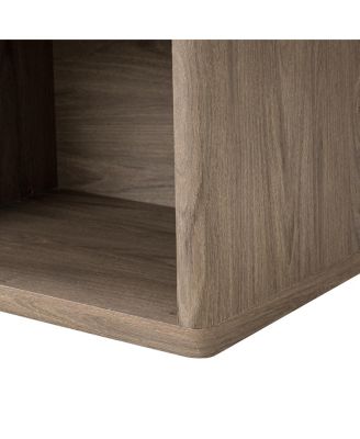 Streamdale Gray Alder Fluted Drawer Night Stand - Modern Mid Century Bedside Table