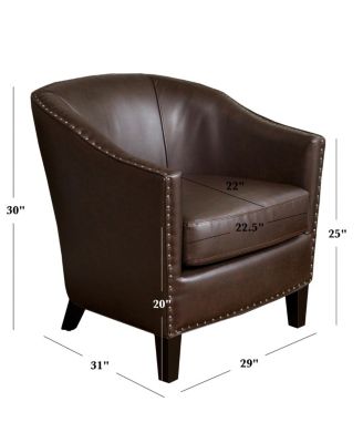 Plush Club Chair with Studded Accents