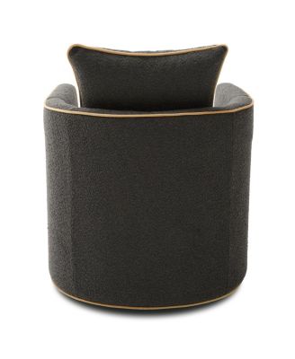 Swivel Accent Chair, Upholstered Club Barrel Sofa for Living Room, Light Gray