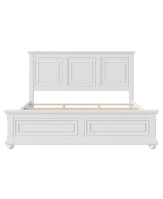 Vintage Pinewood Tall Headboard King Bed Frame