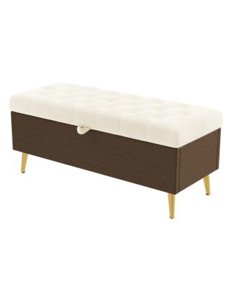 Streamdale Modern Upholstered Storage Ottoman Bench for Living Room, Bedroom