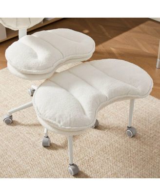   Meditation Chair Plus, Teddy Fleece Double-Layer Padding Rolling Chair