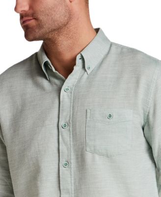 Men's Long-Sleeve Cotton Slub Pebble Dobby Shirt