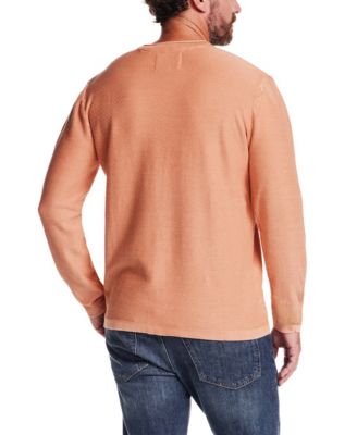 Men's Long-Sleeve Crewneck Twill Stonewash Sweater