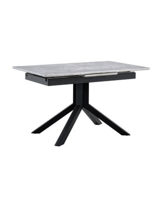 Extendable Dining Table: Modern MDF & Metal, Easy Assembly