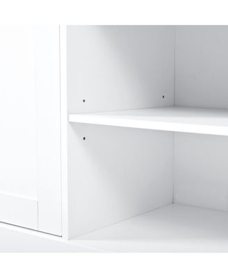 Streamdale Elegant Arched Entertainment Center with Bookshelf & Farmhouse TV Stand