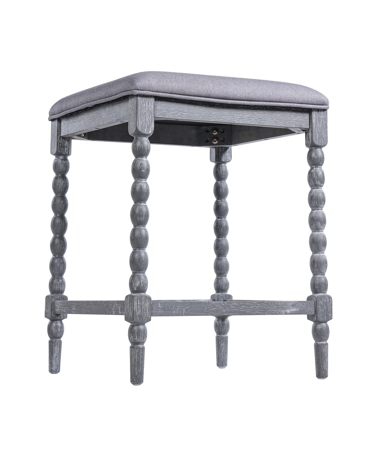 Streamdale Furniture 26" Upholstered Acacia Wood Counter Stools