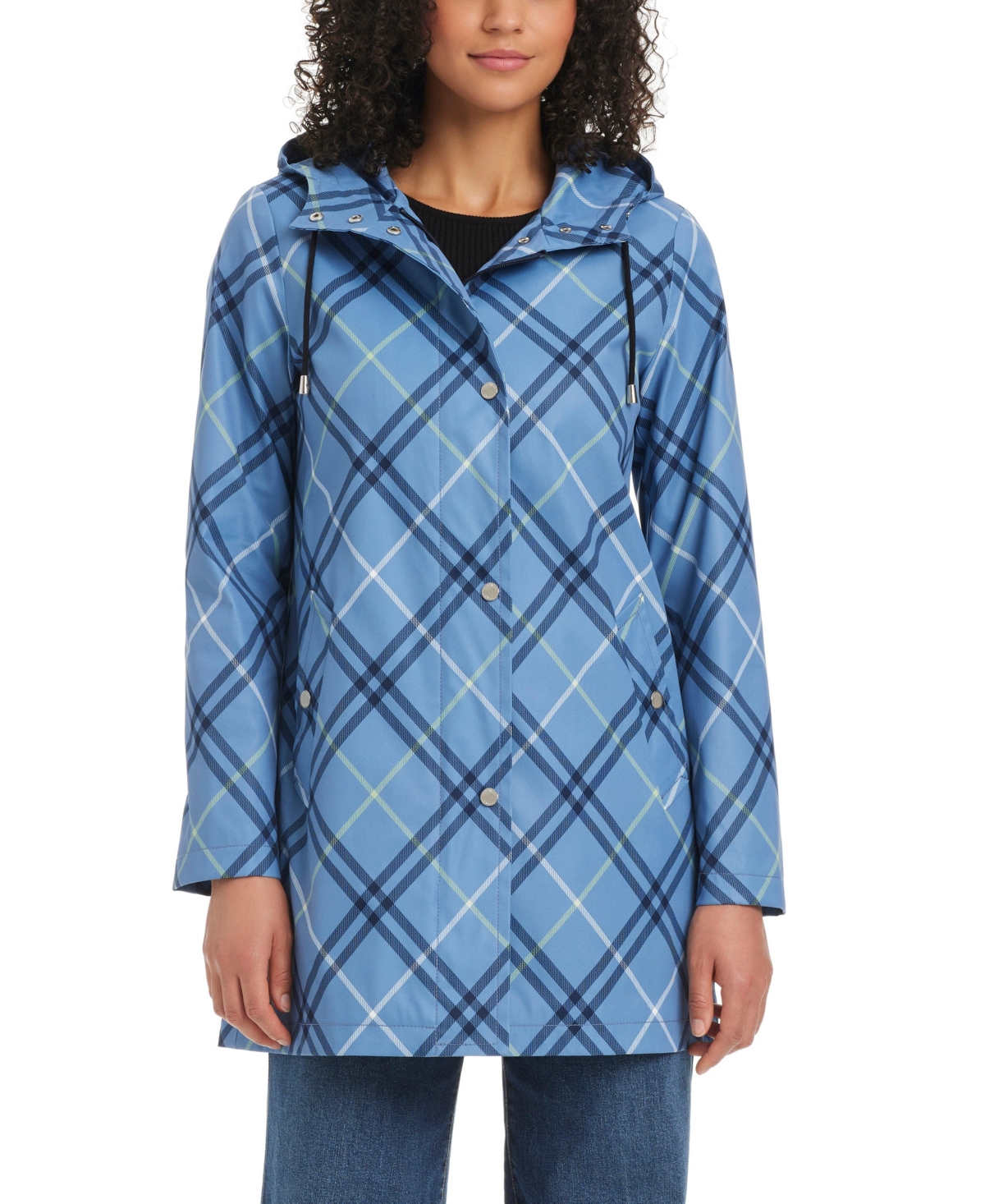 kate spade new york Women's Hooded Aline Water-Resistant Coat