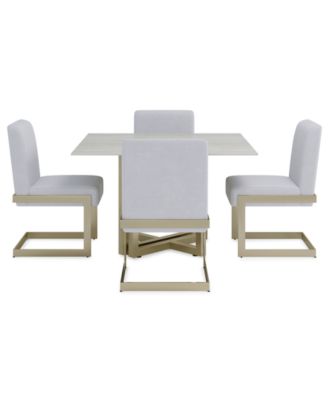 Emila 5-Pc. Dining Set (Square Table & 4 Chairs), Created for Macy's
