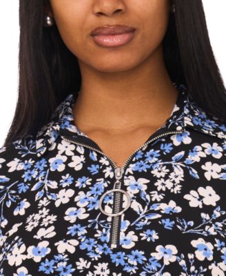 Petite Collared Short-Sleeve Midi Dress