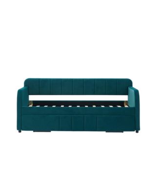Streamdale Twin Daybed with Trundle, Sofa Bed, Emerald