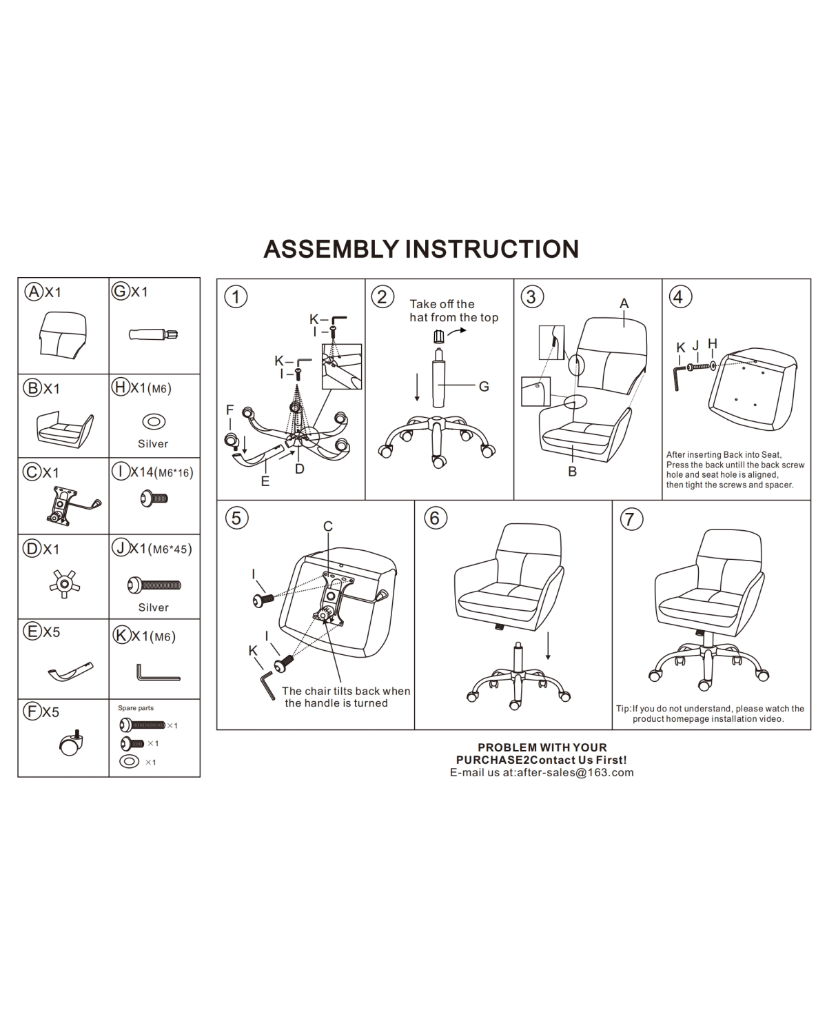 Streamdale Furniture Streamdale Office chair, Black Pu leather, adjustable height