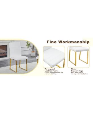 8-Pack Heavy-duty Chairs: 2.1" Cushion, Iron Frame, Home/Office.