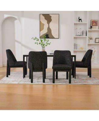 Modern Minimalist Chenille Dining Chair Set of 4