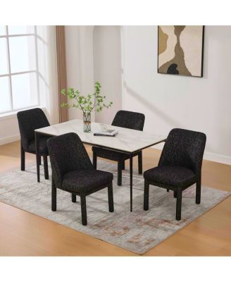 Modern Minimalist Chenille Dining Chair Set of 4