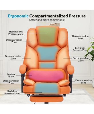 Streamdale Ergonomic Office Chair with Footrest and Lumbar Support