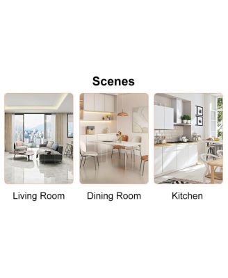 Tempered Glass Marble Top Dining Table with Gold OC Legs