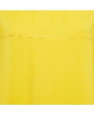 Women's Yellow Crepe Long Sleeve Blouse