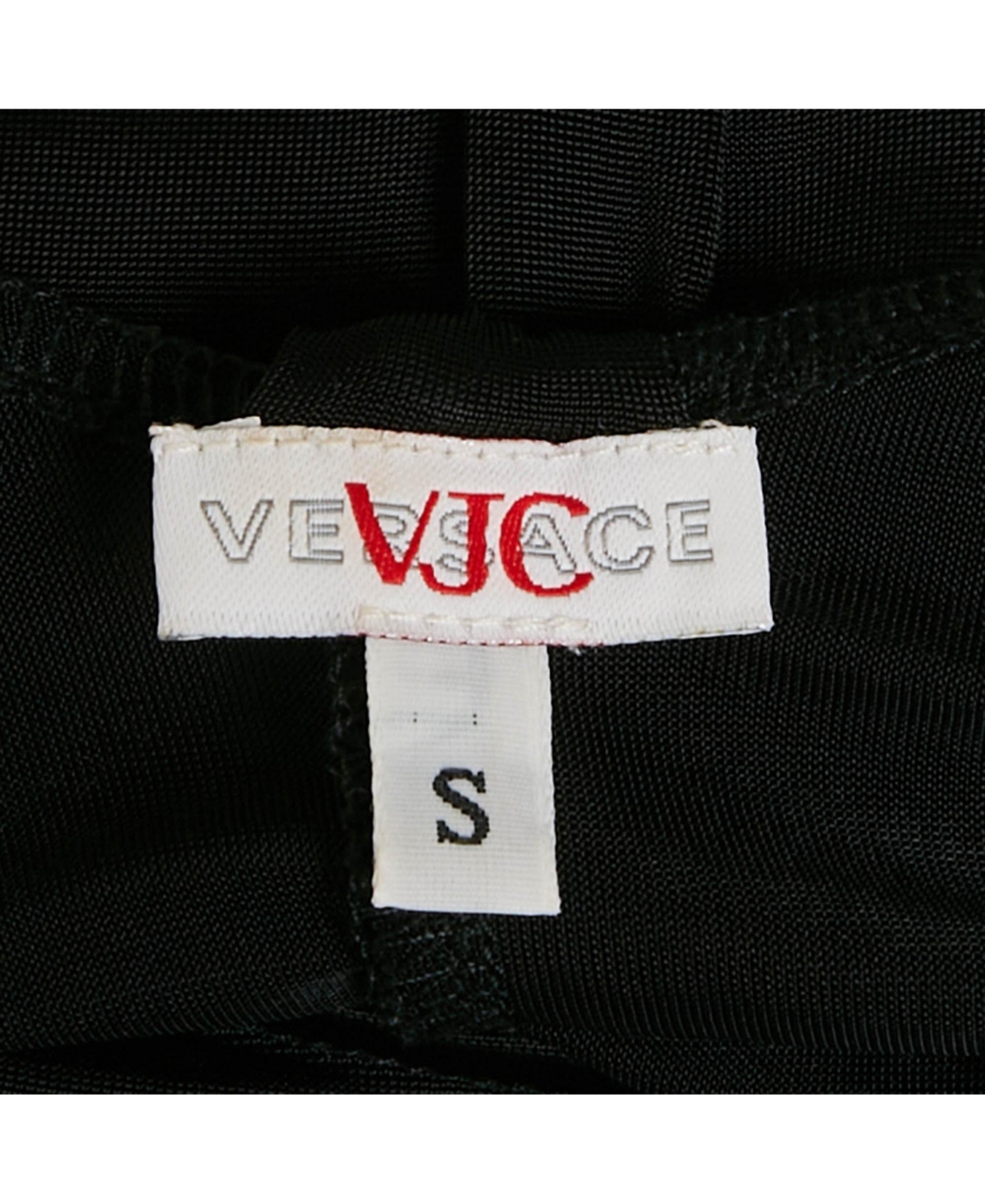 Pre-Owned Versace Women's Jeans Couture Black Jersey V-Neck Top