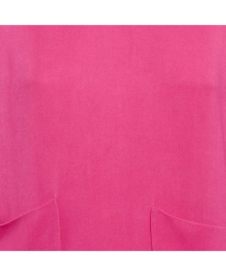 Women's Pink Crepe Long Sleeve Blouse