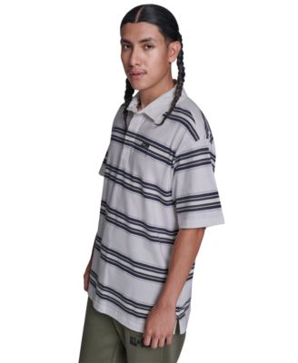 Men's Striped Short-Sleeve Polo Shirt