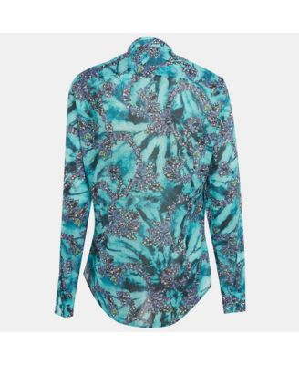 Women's Jeans Gems Print Cotton Shirt