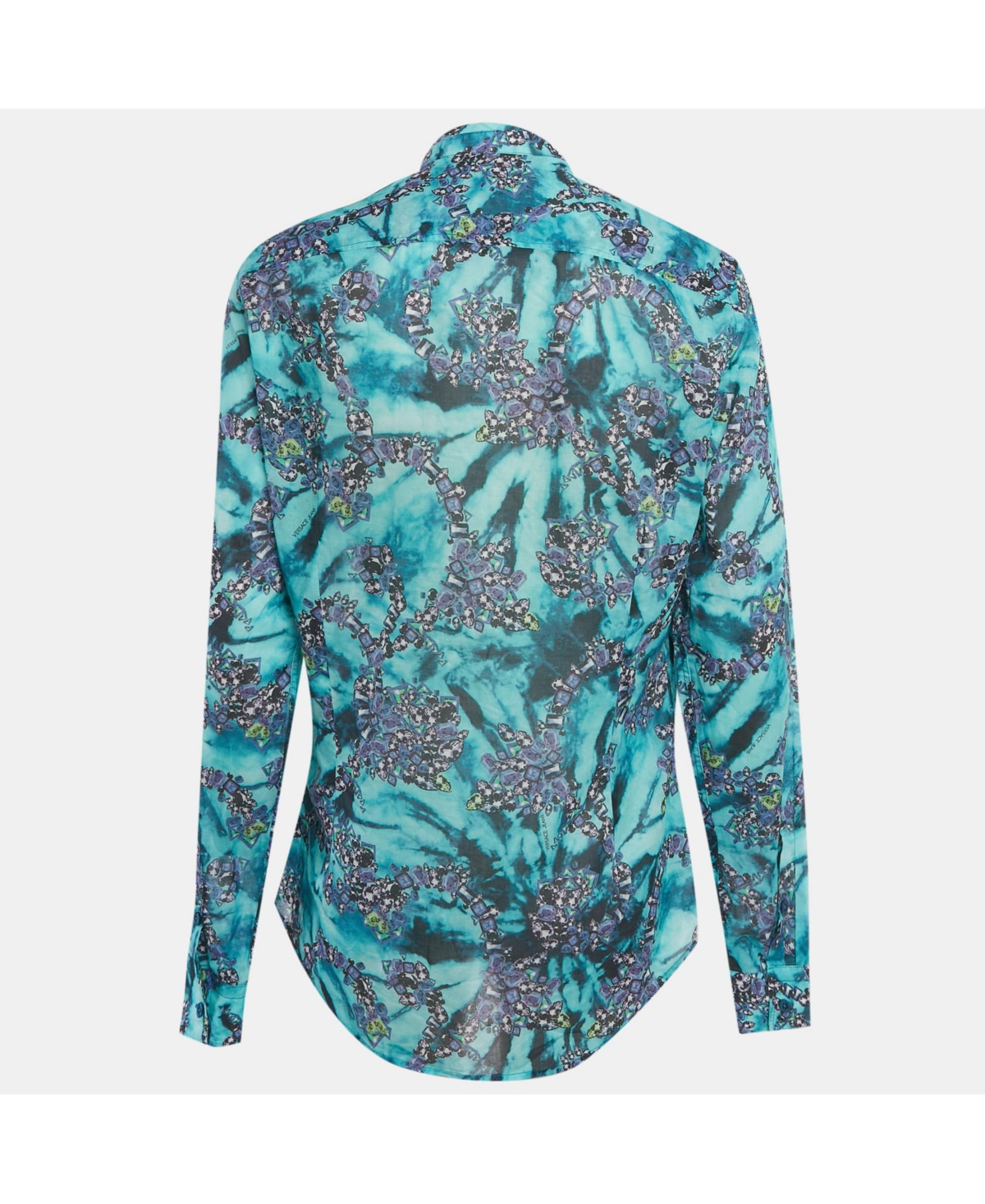 Pre-Owned Versace Women's Jeans Gems Print Cotton Shirt
