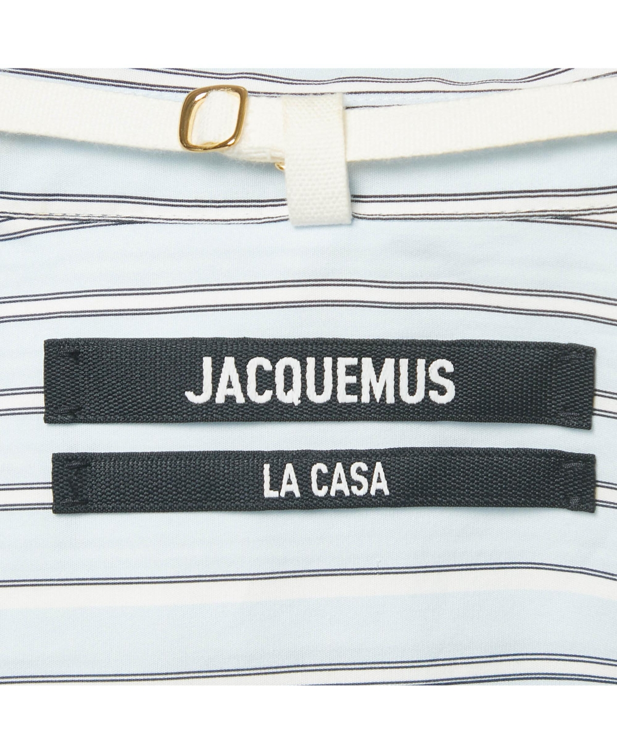 Pre-Owned Jacquemus Women's La Casa Blue/white Stripe Cotton Shirt