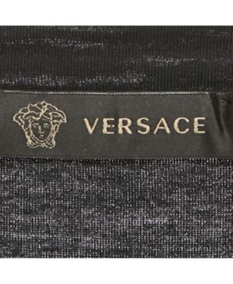 Women's Black Medusa Embroidered Jersey T-Shirt