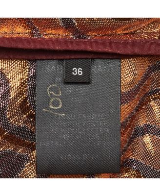 Women's Metallic Patterned Lurex Ruched Top