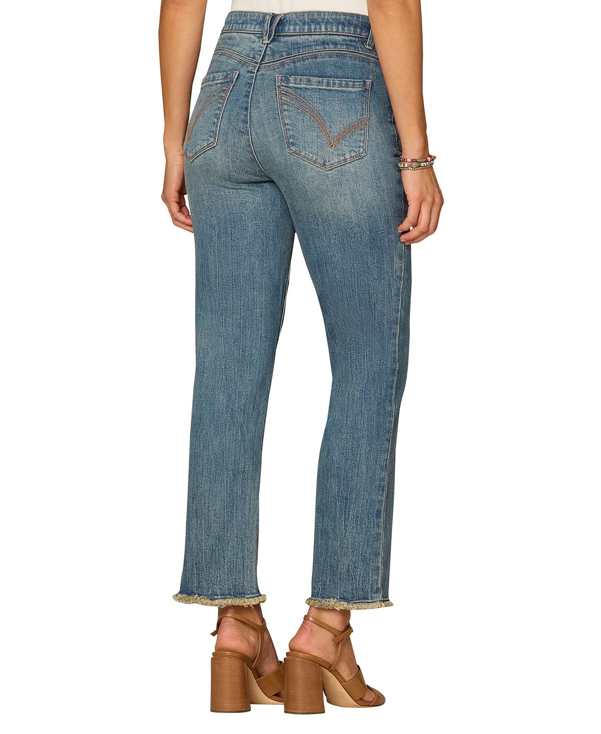 Democracy Petite High-Rise Slim Straight Jeans view 3 — MAYCSS fashion products