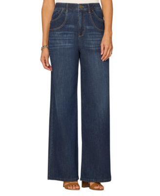 Petite Ultra Skyrise Double Pocket Wide Leg Jeans