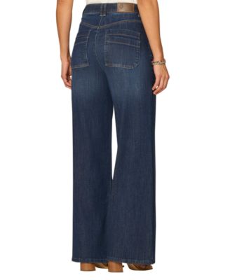Petite Ultra Skyrise Double Pocket Wide Leg Jeans