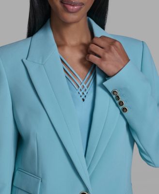 Women's Notch Lapel Collar One-Button Jacket
