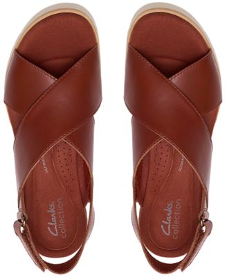 Women's Diaz Cross Round Toe Wedge Sandals