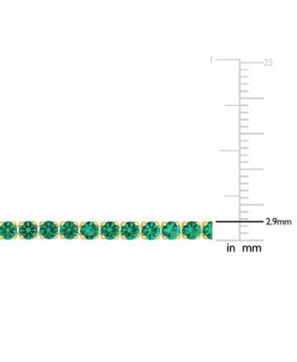 Emerald (4-1/2 ct. t.w.) Tennis Bracelet in 18k Gold Flash Plated Silver (Also Available in Rhodolite, Citrine, Blue Topaz)