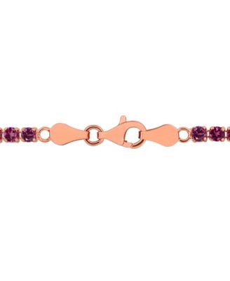Emerald (4-1/2 ct. t.w.) Tennis Bracelet in 18k Gold Flash Plated Silver (Also Available in Rhodolite, Citrine, Blue Topaz)